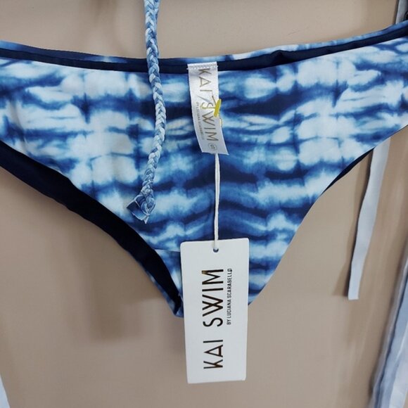 Kai Swim tiedye bikini with fringw sides and criss-cross straps - Picture 2 of 3